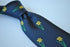 navy tie with daffodil design
