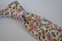 skinny cream and lilac purple floral cotton tie
