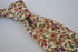 skinny cotton tie with ivory cream and brown floral design