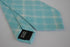 light turquoise blue check linen tie