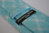 light turquoise blue check linen tie