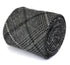 black and grey check tweed wool slim tie
