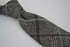 black and grey check tweed wool slim tie