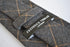 charcoal grey orange check tweed wool skinny tie