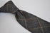 charcoal grey orange check tweed wool skinny tie