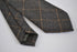 charcoal grey orange check tweed wool skinny tie