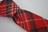 skinny red tartan check tweed wool tie
