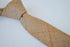 skinny coffee brown check tweed wool tie