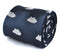 navy tie with cloud design