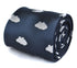 navy tie with cloud design