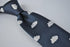 navy tie with cloud design