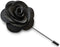 grey flower lapel pin