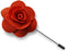 orange flower lapel pin