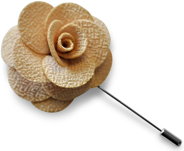 champagne flower lapel pin