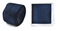 navy blue knitted tie with matching pocket square