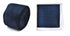 navy blue knitted tie with matching pocket square