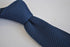 plain navy blue knitted tie with pointed end in standard 8cm width
