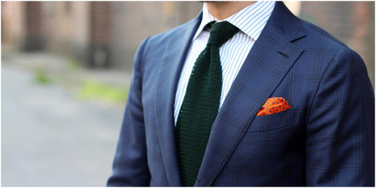 Next-level accessorising: the knitted pocket square