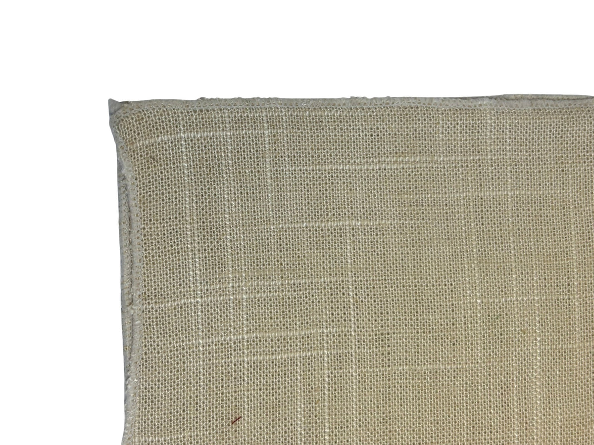 Handmade beige cream textured 100% linen pocket square by Frederick ...
