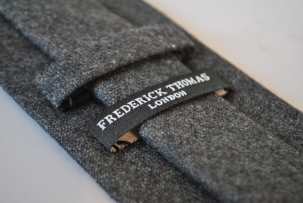 plain dark grey 100% wool tie – Frederick Thomas Handmade Mens Ties