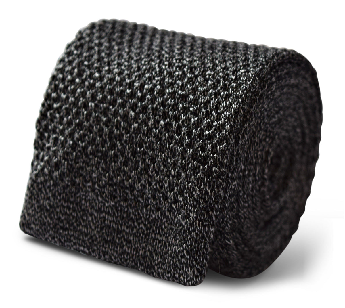 Frederick Thomas Designer Sage Green Light Green Men's Knitted Tie – Linen Blend, Handmade