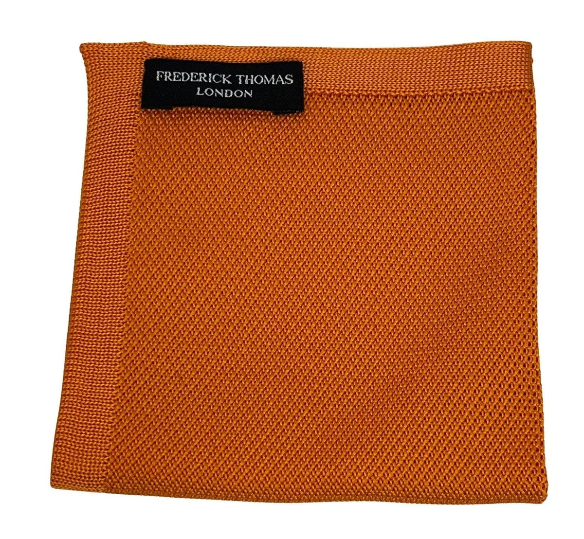 Frederick Thomas Knitted Mens Tie And Pocket Square Set – Black Polka Dot Hanky